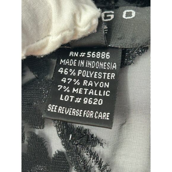 VTG Top Women SZ 10 y2K Black Burnout Velvet 90s  Whimsigoth Sheer Witchy Event - Picture 10 of 10